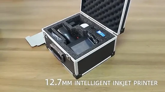 Impresora de inyección de tinta de número de lote de código de fecha de caducidad portátil inteligente Tij de 12,7 mm