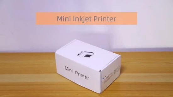 Mini impresora de inyección de tinta portátil con número de lote de fecha de caducidad de 12,7 mm para paquete cosmético