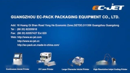 Caja de cartón de mano portátil de inyección de tinta Ec-Jet Printer (ECH200PRO)